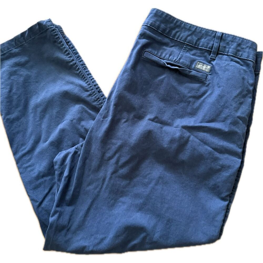Eddie Bauer Flat Front Chinos Women’s Size 18 Twill Blue Pants
